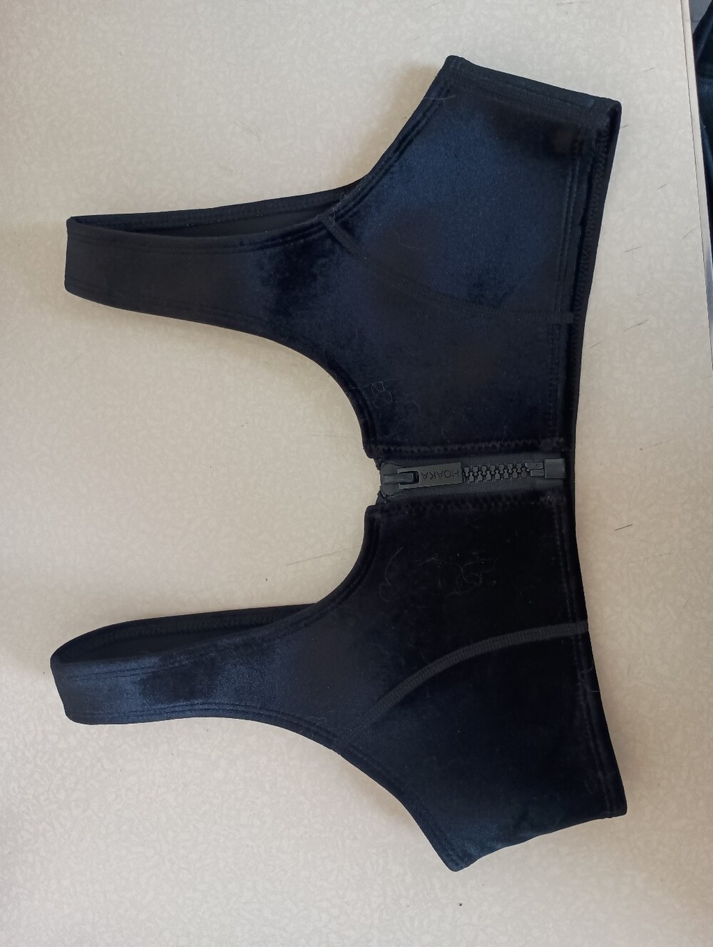 Hoaka Swimwear Bikini Black Velvet Size Small